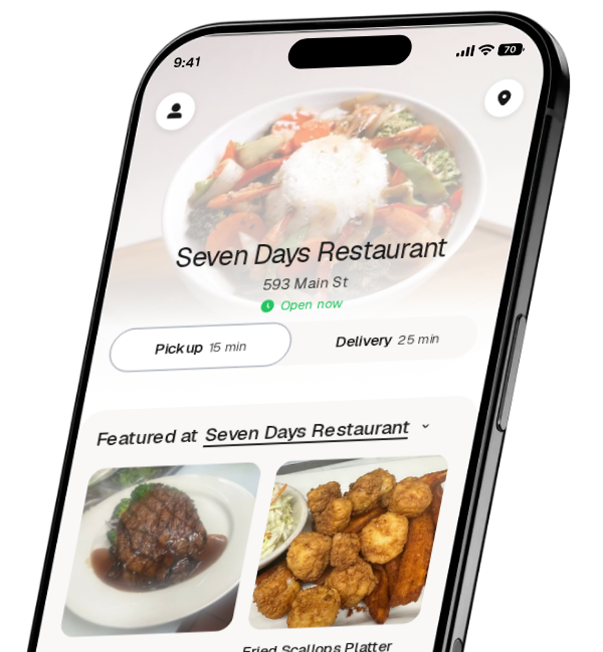 Seven Days Restaurant app preview